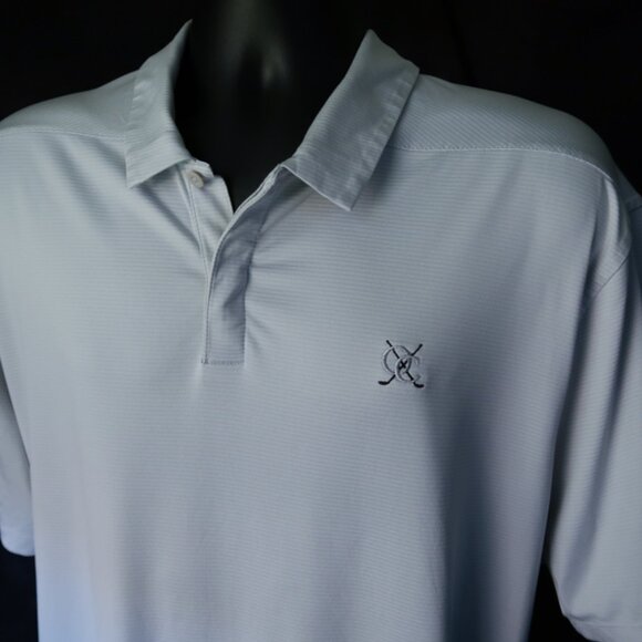 NikeGolf Dri-Fit Gray OC Striped Stretch Performance Polo (XL) NICE ⛳️ - Picture 7 of 9